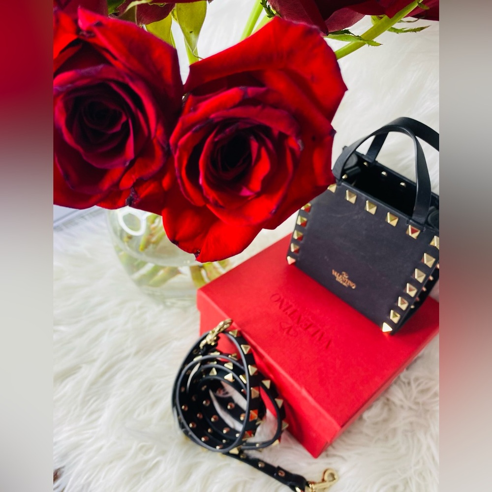 Valentino Garavani Black Mini Bag with Gold Studs